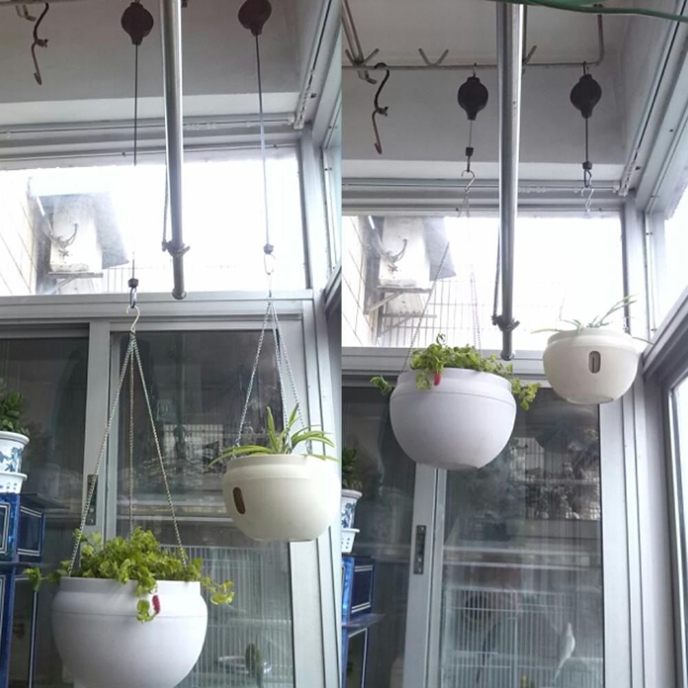 Hängende Korb Einziehbare Riemenscheibe Garten Töpfe Pull Down Hanger Unter 15kg
