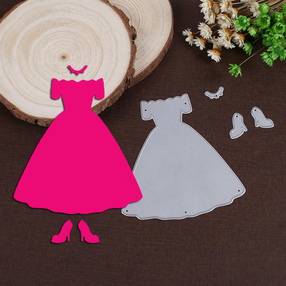 Girl/'s Dress Metal Cutting Dies Stencil Handcrafts Album Embossing Card Making