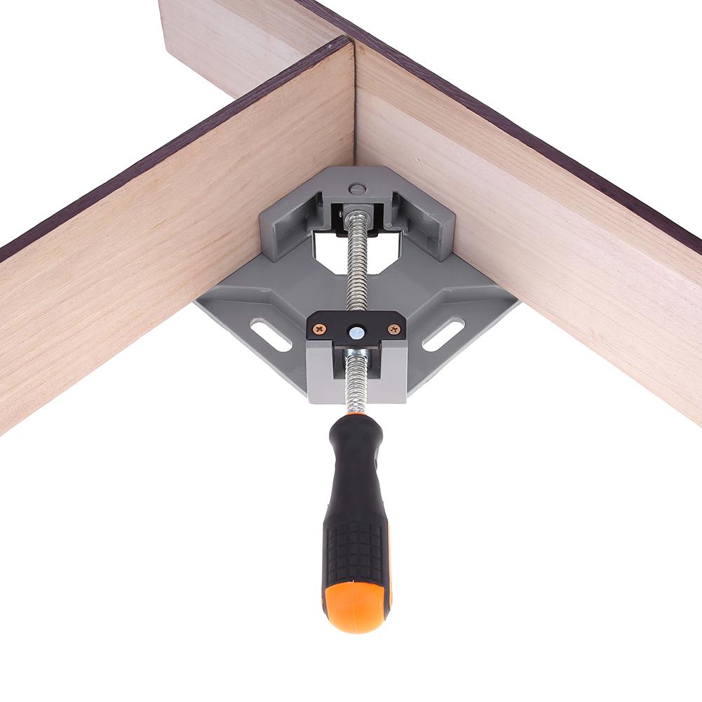90/°Aluminum Alloy Right Angle Clamps woodworking Vice Wood Metal Single Handle Welding Black Clip Corner Clamp