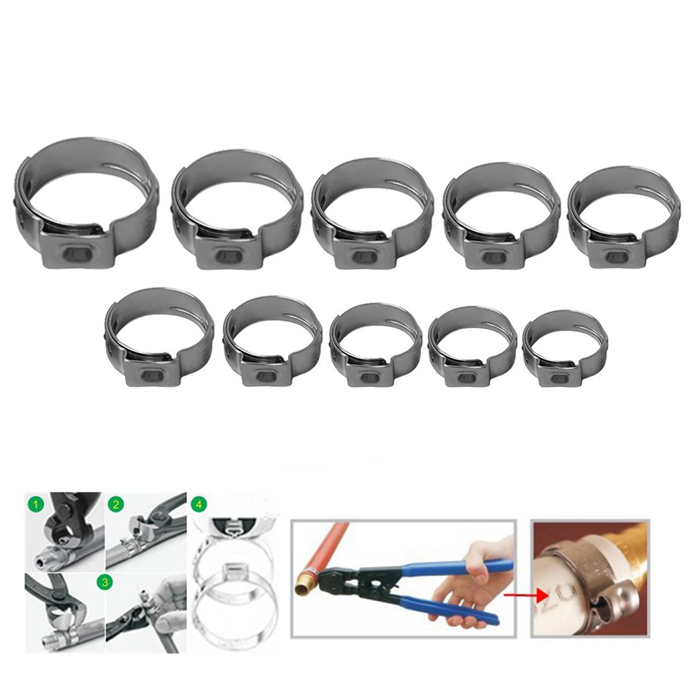 10x Schellen Edelstahl Schlauchschellen Schlauchklemmen Klemmschellen 1 Ohr 5,8