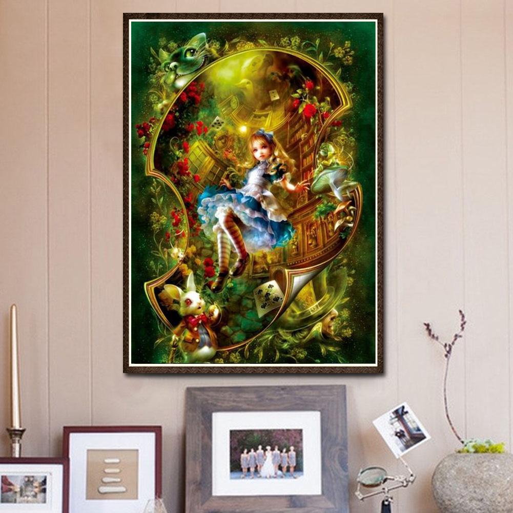 5D DIY Full Drill Woman Diamond Painting Cross Crafts Stitch Kits Art Wall Decor