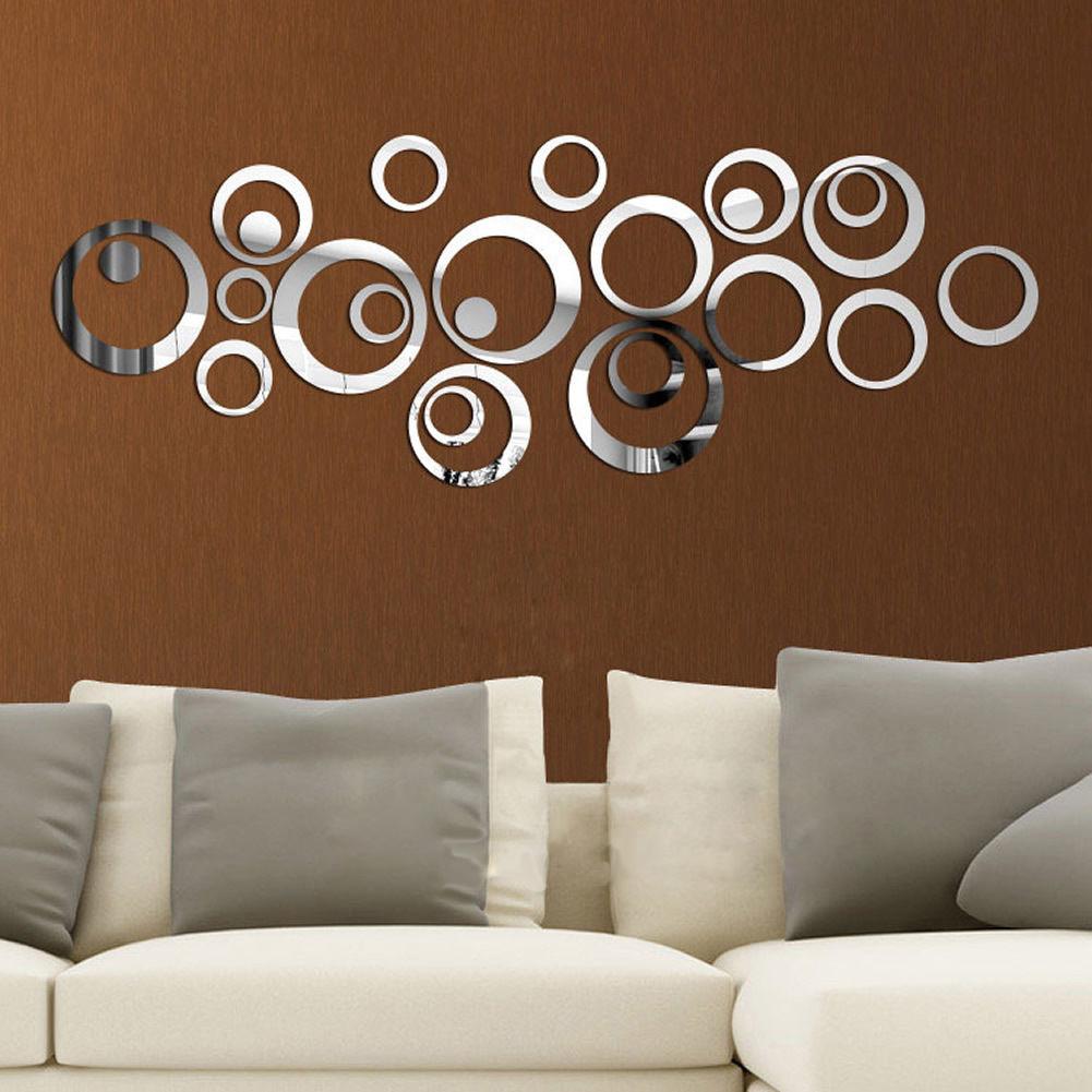 3D Spiegel Herz Wandaufkleber Aufkleber DIY Raum Deko Wanddekor Wandtattoo Set